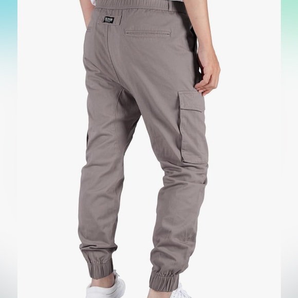 3/$30 Italy Morn Cargo Joggers Men Khaki Casual, Large - Picture 8 of 11